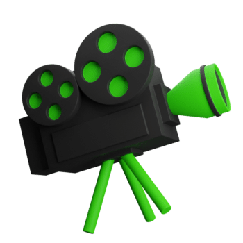 Filmkamera 3D Icon für Dienstleistung narrativer Film