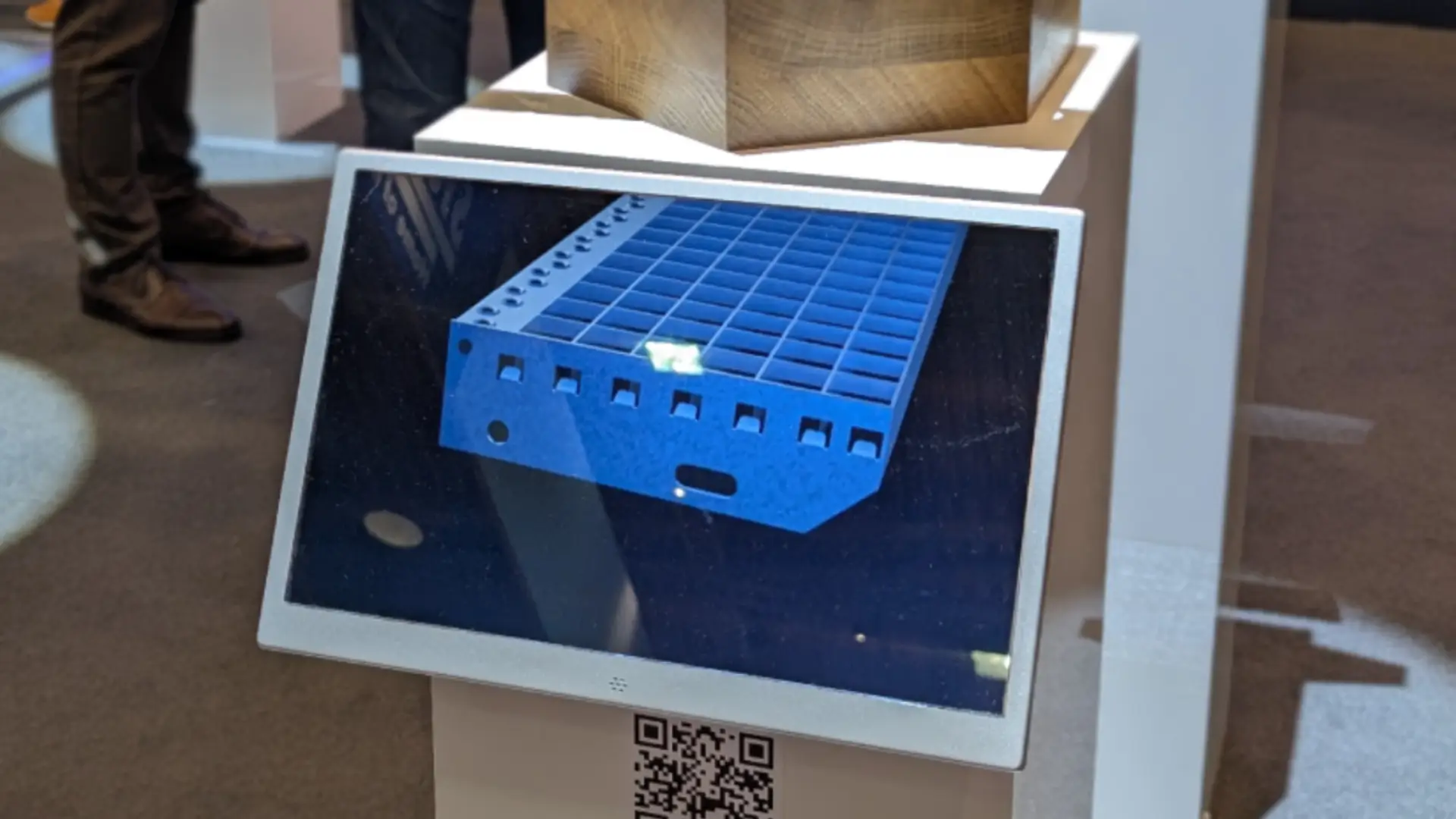 3D-Visualisierung eines Produkts auf dem Messestand von GI-RO Technik