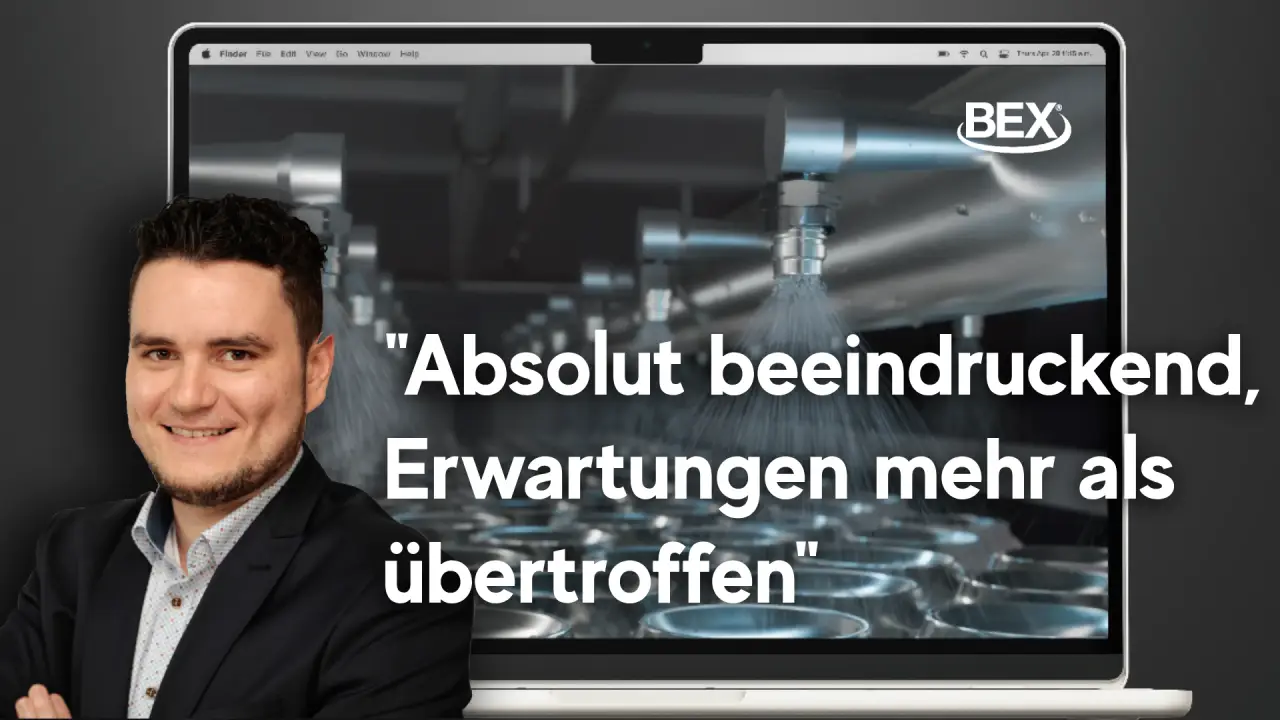 Testimonial Digitalagentur Agentur 3D-Renering Bex Sprühdüsen