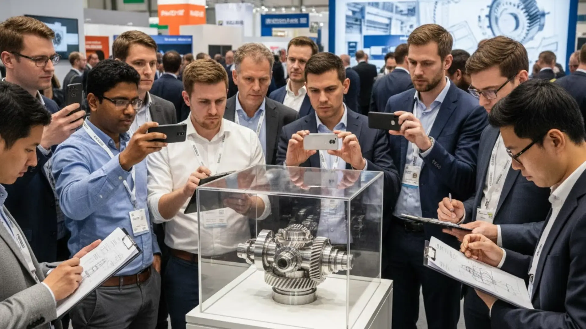 3D-Visualisierung eines Produkts auf dem Messestand von GI-RO Technik