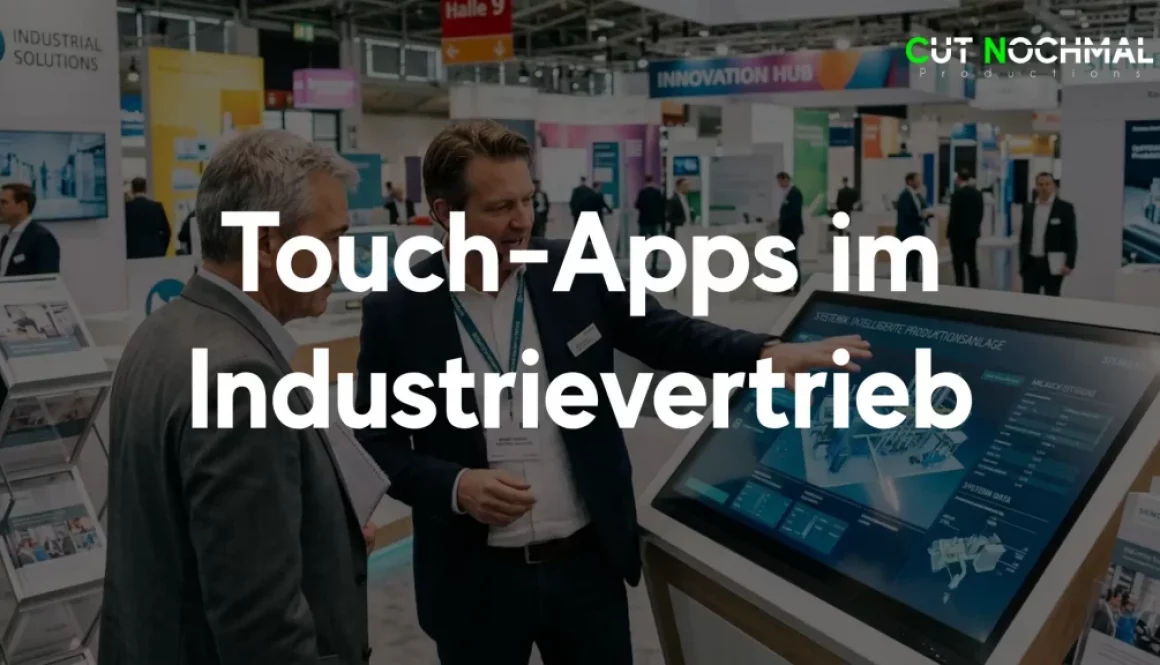 Touch-Apps im Industrie Vertrieb auf messen und showrooms des Maschinenbaus oder Anlagenbaus um Marketing und Sales mit mehr Leads und schnelleren Abschlüssel auf Messeauftritten zu beflügeln