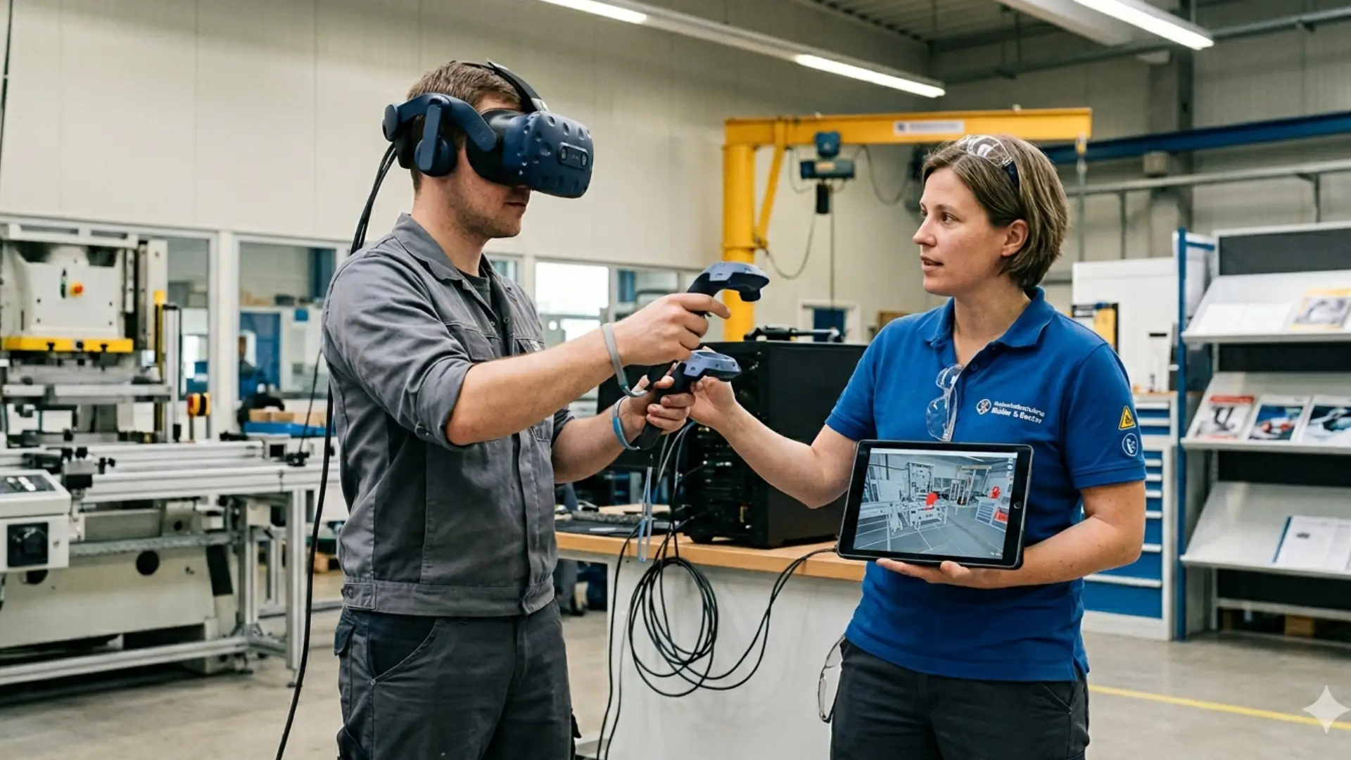Virtual Reality Ausbildung Schulung Maschinenbau Industriewerk Digital Industrie VR digitale Schulungen eLearning